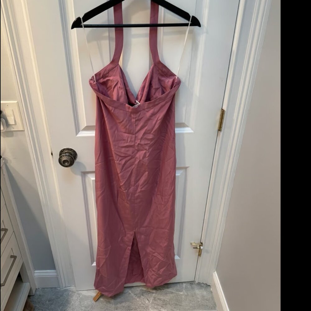 Reformation Dress Alli Silk Dress Sugar Plum Size 10 - Picture 7 of 7